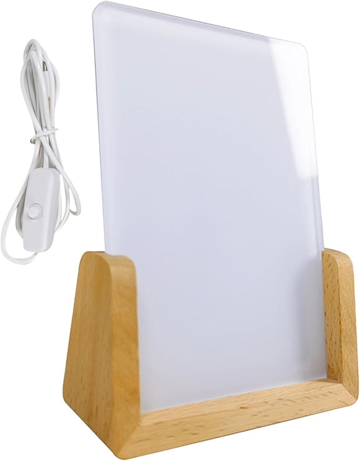 Lampe LED Personnalisable avec Socle en Bois , Illuminez Vos Souvenirs