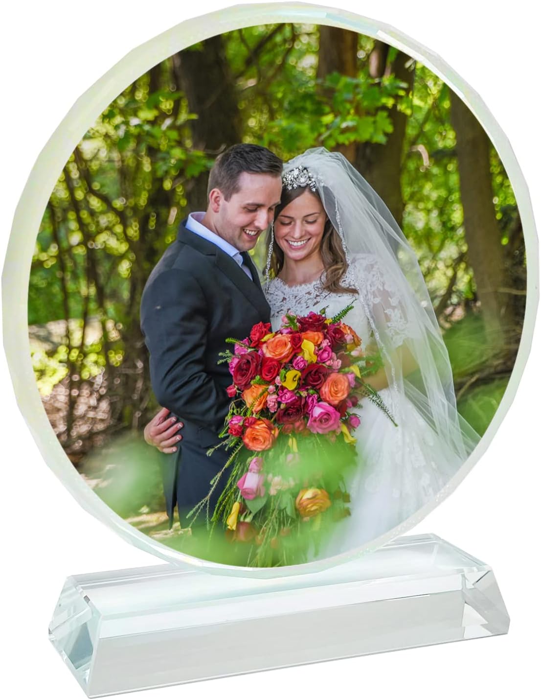 Lampe LED Personnalisable avec Socle en Bois , Illuminez Vos Souvenirs