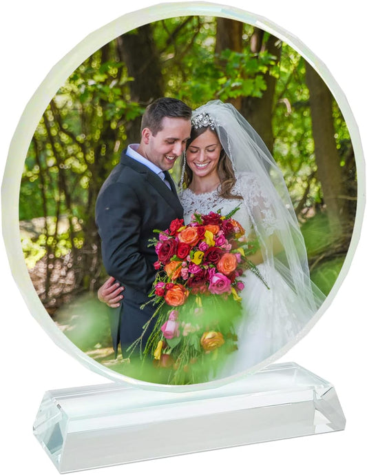 Lampe LED Personnalisable avec Socle en Bois , Illuminez Vos Souvenirs